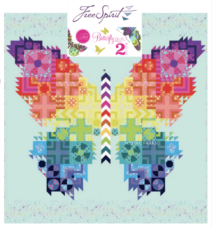 Tula Pink Butterfly Quilt Fabric Kit By FreeSpirit No Pattern