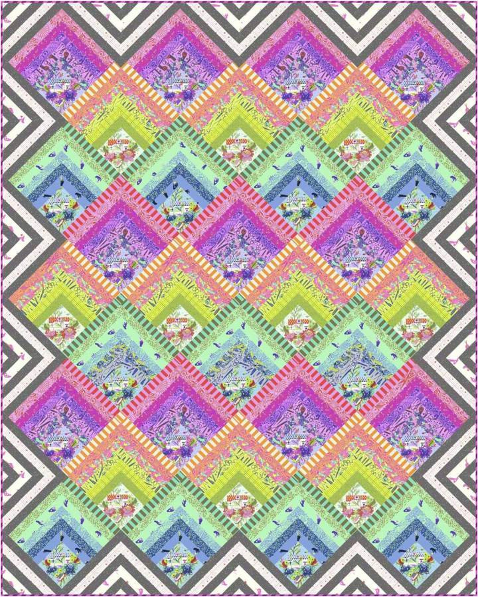 Tula Pink Electric Slide Quilt Petting Fabric