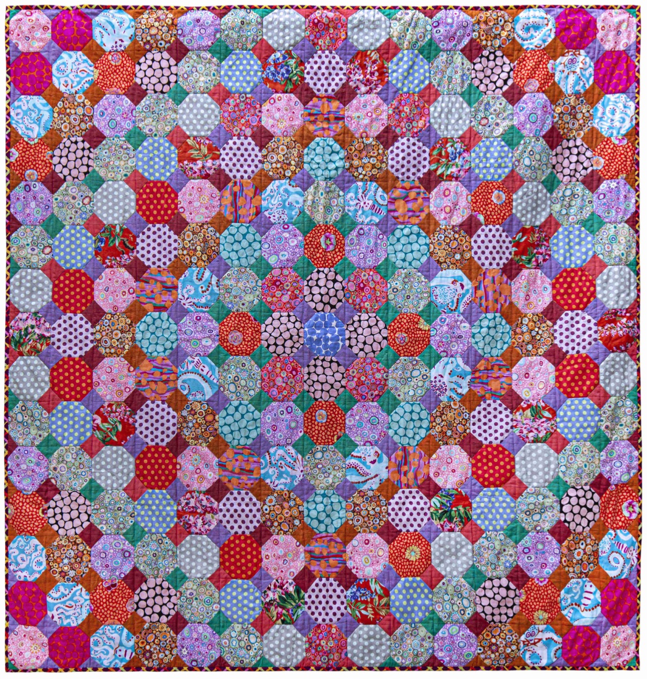 Trip Around The Snowball Quilt Kit By Kaffe Fassett Petting Fabric