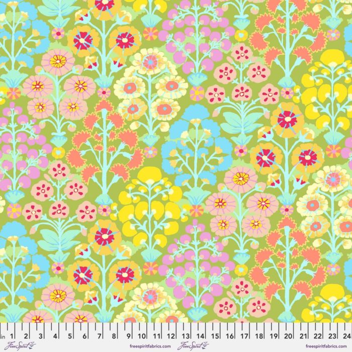 Sprays Lime - Kaffe: 85 And Fabulous by Kaffe Fassett - Petting Fabric