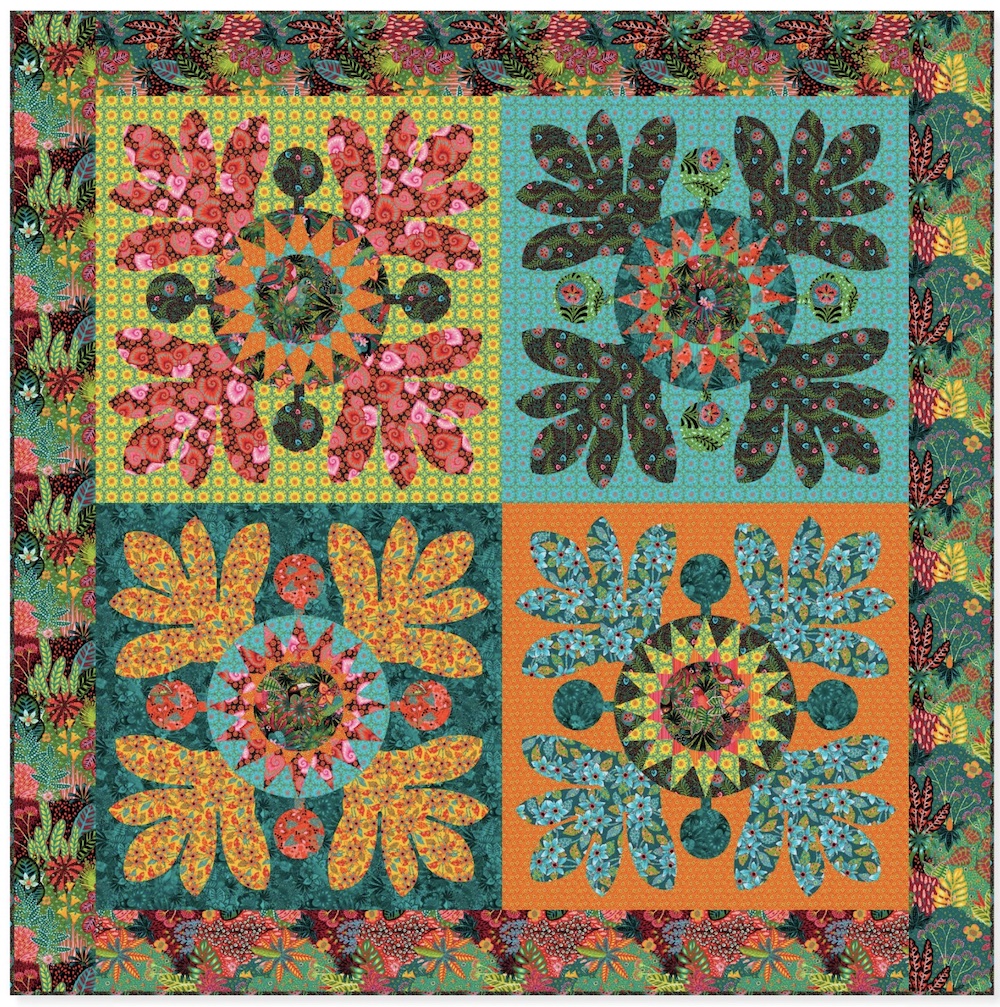 Tropical Travels Quilt Kit - Petting Fabric