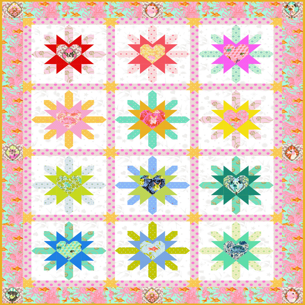 Tula Pink - Besties - Treading Water - Blossom PWTP214.BLOSSOM – ART QUILT  SUPPLIES - 2 Sew Textiles