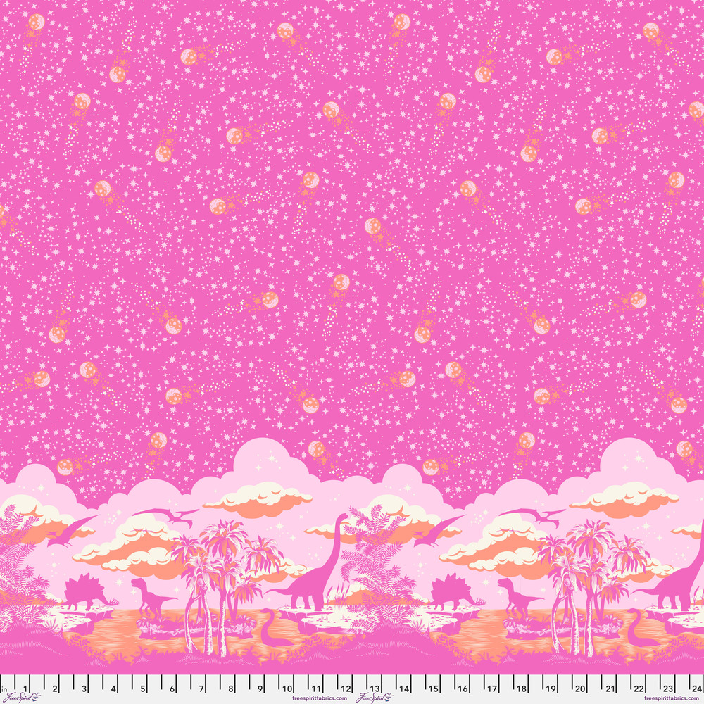 Meteor Showers Blush - Roar! by Tula Pink - Petting Fabric