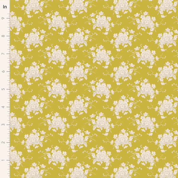 White Flower Sour Yellow - Sunday Brunch by Tilda Fabrics