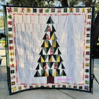 Watermarked Peppermint Christmas tree quilt