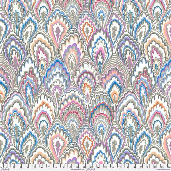 Marble Scallops Grey - February 2025 by Kaffe Fassett Collective