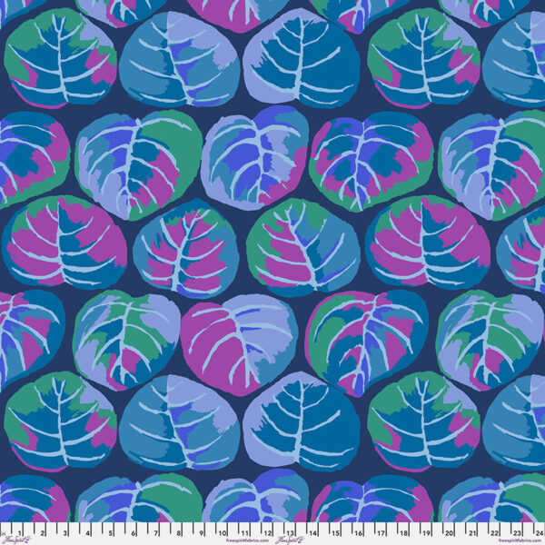 Palm Leaves Blue - February 2025 by Kaffe Fassett Collective