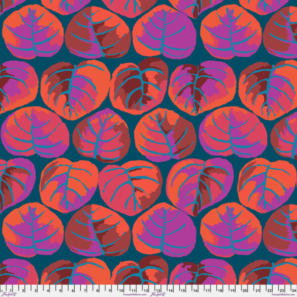 Palm Leaves Red - February 2025 by Kaffe Fassett Collective