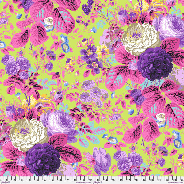 Gradi Floral Lime - February 2025 by Kaffe Fassett Collective