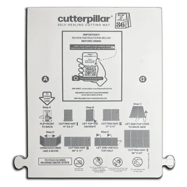 Cutterpillar Flip and Fold 36 Self-healing Cutting Mat - Image 4