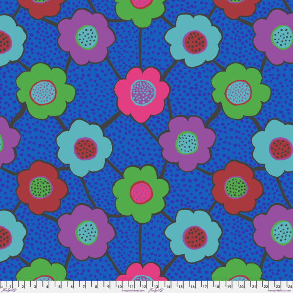 Floral Connections Blue - Kaffe Fassett Collective August 2025