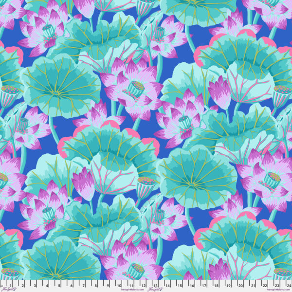 Lake Blossoms Turquoise - Kaffe Fassett Collective August 2025