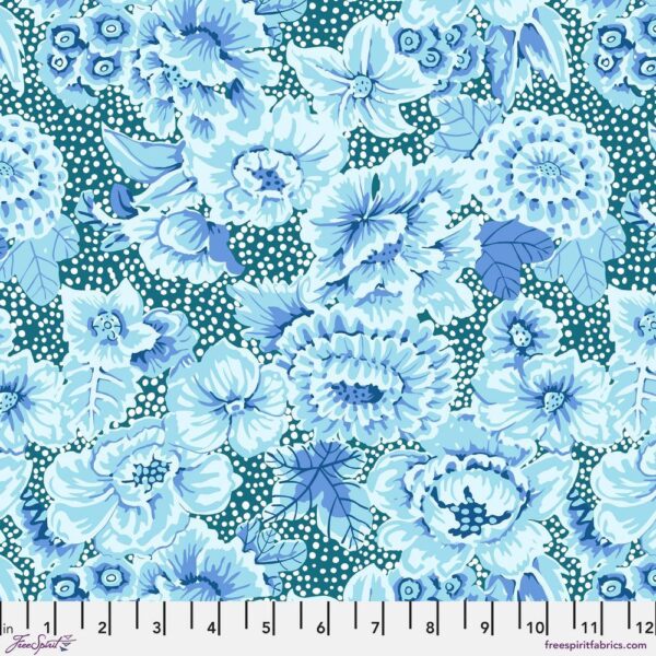 Floral With Dots Blue - From the Archives by Kaffe Fassett