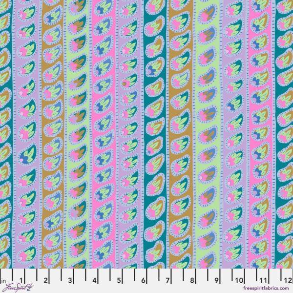 Paisley Stripe Lavender - From the Archives by Kaffe Fassett