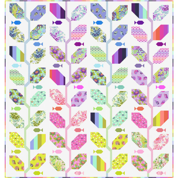 Marine Meadow Quilt Kit - Floral Reef by Tula Pink