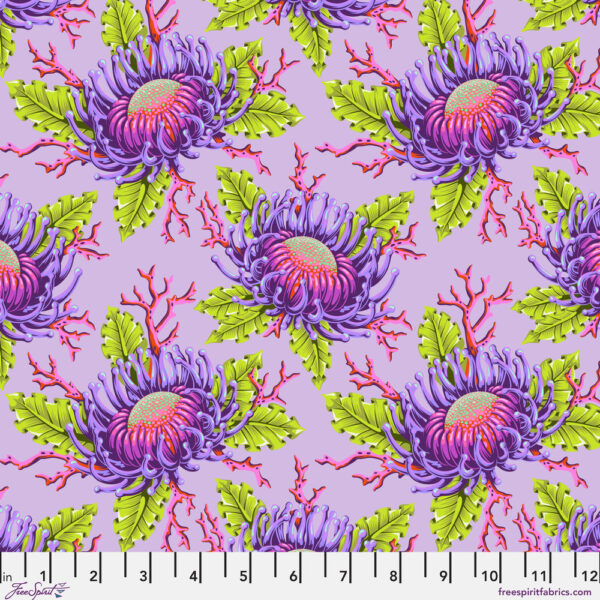Friends & Anemones in Ultraviolet - Floral Reef by Tula Pink