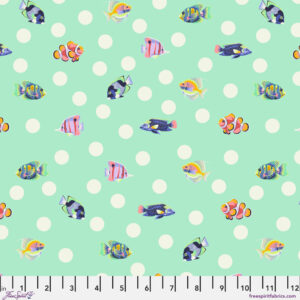School Crossing in Seafoam - Floral Reef by Tula Pink