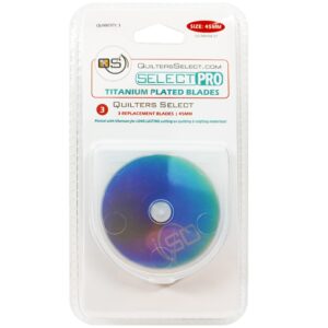 Quilters Select Pro Rotary Blade – 45mm, Titanium, 3pk