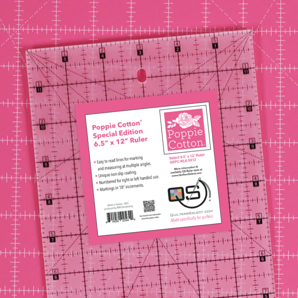 QS Poppie Cotton Special Edition Ruler 6.5×12