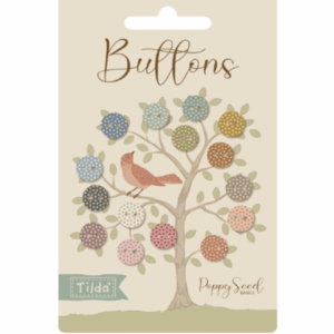 Tilda Poppy Seed Buttons .35 in (15 pcs) by Tilda Fabrics
