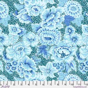 Floral With Dots Blue || Kaffe Fassett Cotton Lawn