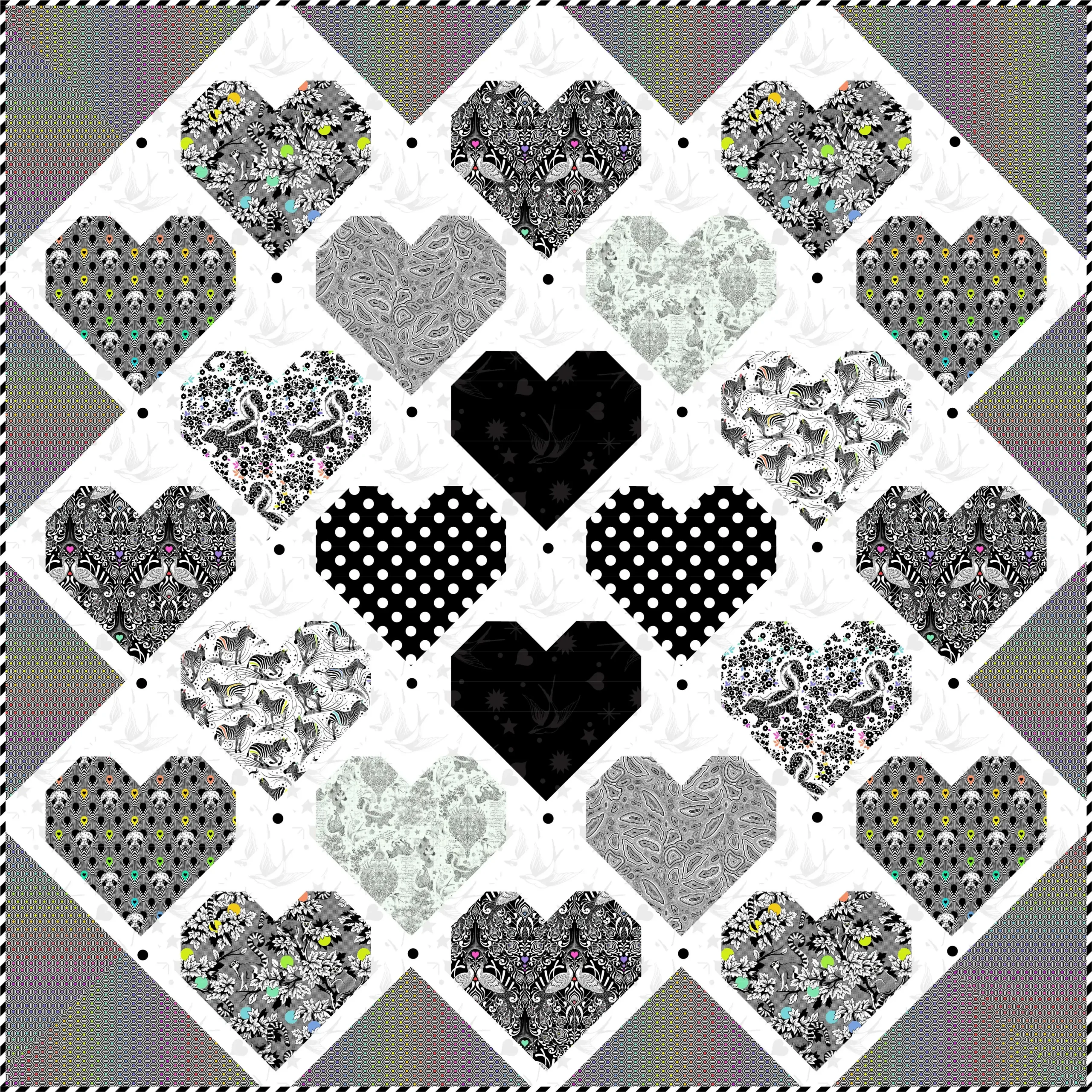 Retro Hearts Quilt